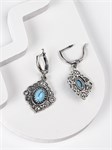 Серьги из серебра с бирюзой 2335