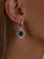 Серьги из серебра с агатом 2336