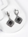 Серьги из серебра с агатом 2336