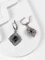 Серьги из серебра с агатом 2336