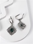 Серьги из серебра с хризопразом 2798