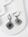 Серьги из серебра с хризопразом 2798