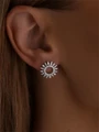 Серьги гвоздики из серебра 3205