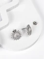 Серьги гвоздики из серебра 3205