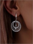 Серьги из серебра с филигранью 2833
