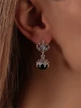 Серьги из серебра с агатом в стиле этно 2063