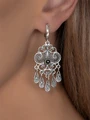 Серьги из серебра с агатом в этно стиле 2324