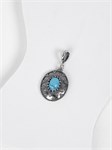Кулон из серебра с бирюзой 2874