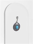 Кулон из серебра с бирюзой 2874