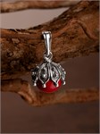 Кулон из серебра с кораллом 2319