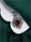 Кулон из серебра с сердоликом 2940