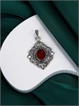 Кулон из серебра с сердоликом 2940