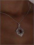 Кулон из серебра с сердоликом 2940