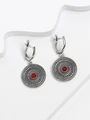 Серьги из серебра с сердоликом 2878