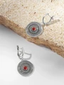 Серьги из серебра с сердоликом 2878