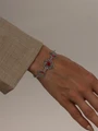 Браслет из серебра с кораллом 3189