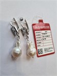 Серьги из серебра с барочным жемчугом арт.3265 3265 - фото 9634