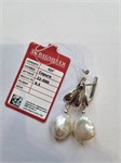 Серьги из серебра с барочным жемчугом арт.3279 3279 - фото 9635