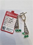 Серьги из серебра с хризопразом арт.3256 3256 - фото 9662