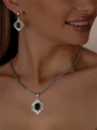 Серьги из серебра с агатом 2336
