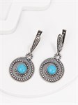 Серьги из серебра с бирюзой 2352