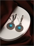Серьги из серебра с бирюзой 2352