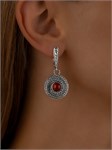 Серьги из серебра с сердоликом 2354