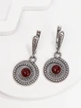 Серьги из серебра с сердоликом 2354