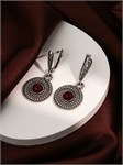 Серьги из серебра с сердоликом 2354