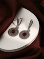 Серьги из серебра с сердоликом 2354