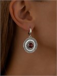 Серьги из серебра с сердоликом 2355