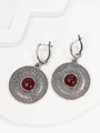 Серьги из серебра с сердоликом 2355