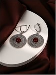 Серьги из серебра с сердоликом 2355