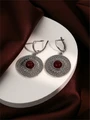 Серьги из серебра с сердоликом 2355